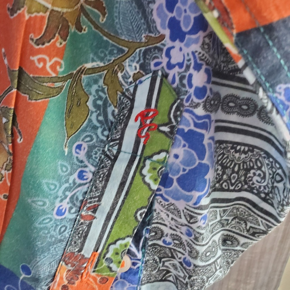 Robert Graham Mens 3TG Patchwork‎ Floral Paisley Button Down Shirt Rare - Picture 6 of 8